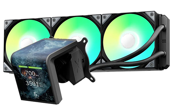 Water Cooler Tryx Panorama SE, 360mm, ARGB, Display Curvo AMOLED